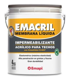 MEMBRANA LIQUIDA ACRILICA BLANCA EMACRIL TECHOS 4K